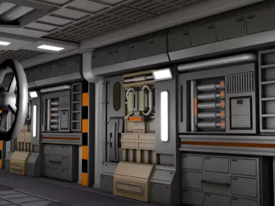 Sci Fi Interior Industrial 3D model