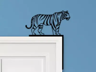 Tiger Door Corner Decor 3D print model