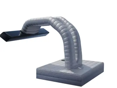 Table lamp with bones for animation and interiors Low-poly 3D model