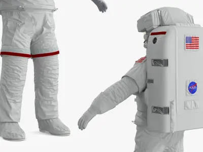 Advanced EVA Space Suit with Detailed Interior 