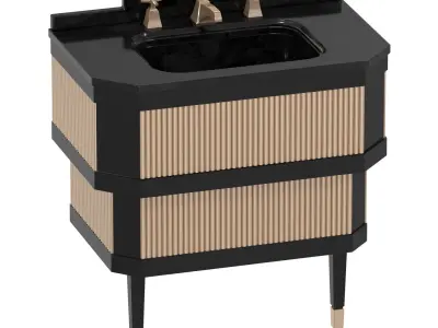 METROPOLITAN  Devon Devon Floor standing single vanity unit 3D model