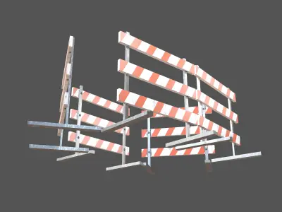 Road Barriers v3 003 Low-poly 3D model
