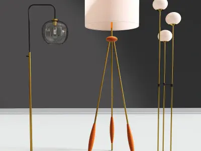 Modern Floor Lamps Collection 3D model