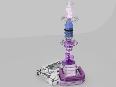 sci fi tower 3D model