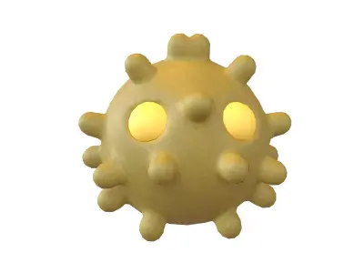 Virus Character v1 005 Low-poly 3D model