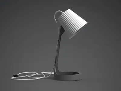 SVALLET work Lamp grey white Low-poly 3D model