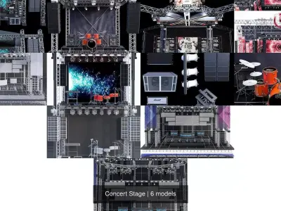 Concert Stage 3D Model Pack
