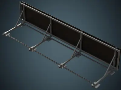 Traffic Barrier 5A Low-poly 3D model