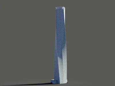 Cayan tower - Dubai marina 3D model