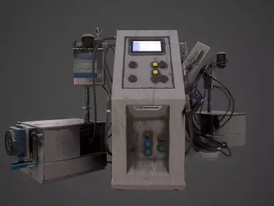 Industrial Computer Low-poly 3D model