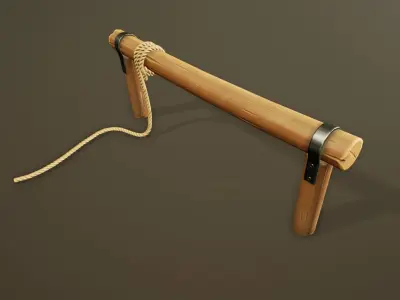 Stylized Western Hitching Hail Low-poly 3D model