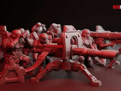 Alpha troops  - Heavy Support Squad of the Imperial Force 3D print model