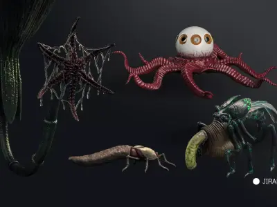 Alien Earth Mega Creature Pack 4-in-1  Premium STL Bundle 3D print model