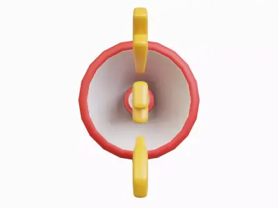 Megaphone With Lighting Sound Effect 3D model