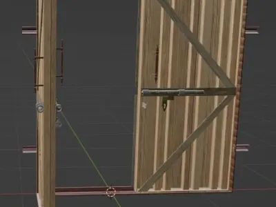 Fancy Wood Door 3D model