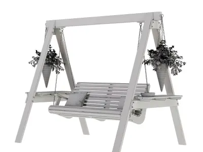 Garden swing 3D model 3