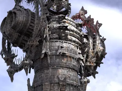 Dark Wraith Giant Mech Tower 2 3D model