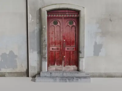 DOOR 1 - Old Style Blue Door 3D model