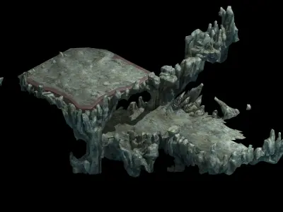 Magic Palace - mountain gravel 06 3D model