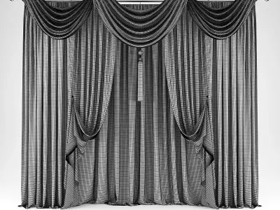 Curtains curtain Low-poly 3D model get