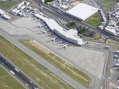 Fortaleza - Pinto Martins Airport - FOR Low-poly 3D model