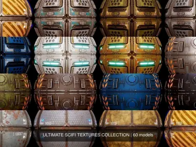 ULTIMATE SCIFI TEXTURES COLLECTION 3D Model Pack
