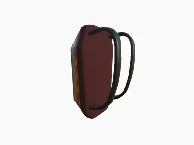 SciFi Backpack E08 Black Red - Fashion Character Design Low-poly 3D model