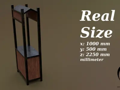 Trade stand 18 R Low-poly 3D model