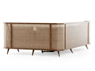 Large corner garden sofa HLC  3D model