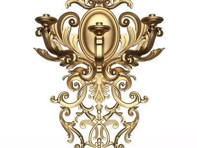 Classic Wall Chandelier 04 Low-poly 3D model