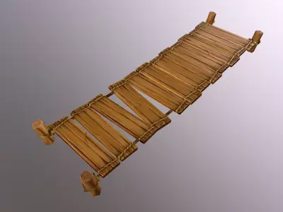 Wood Bright Low Poly Low-poly 3D model
