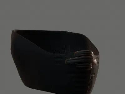 Gas mask helmet 3d model scifi Low-poly  Low-poly 3D model