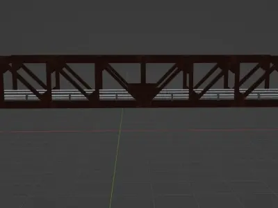 Magnificent Rustic Truss Bridge 3D model
