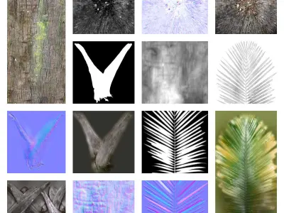 Palm -00007 Low-poly 3D model