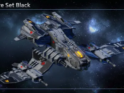 Spaceship Fighter Starfury Low-poly 3D model