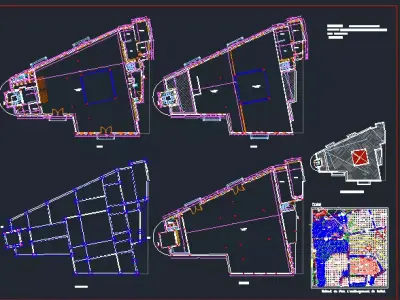 Mosque plan AutoCAD DWG 3D model