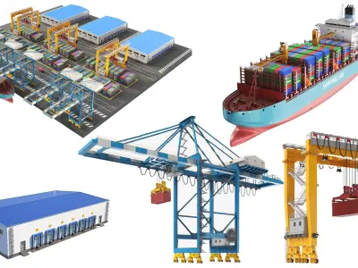 Detailed Full Containers Port 