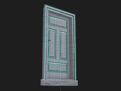 Rural door collection vol2  Low-poly 3D model