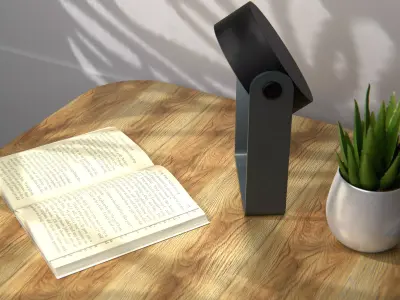 Modern Minimalist Spotlight Desk Lamp 3D Asset 3D model