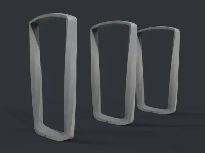 Bike Rack 23 PBR Game Ready Low-poly 3D model