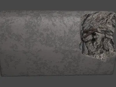 Destroyed Border Low-poly 3D model