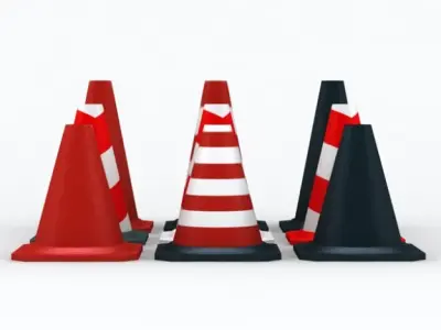 Street cones 3D model