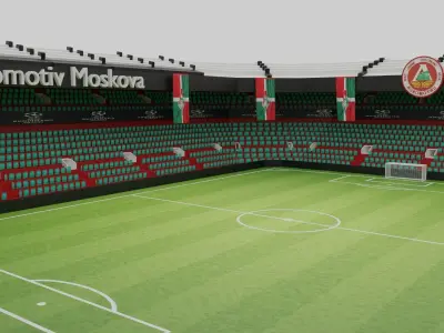 Lokomotiv Moskova Football Stadium Low-poly 3D model