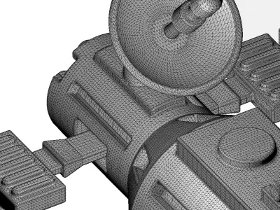 Transparent Space Satellite Toy 3D model