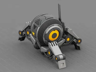 BATTLE DROID IRA rigged animated 3D model
