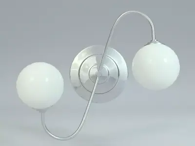 Wall Lamp Double White  3D model