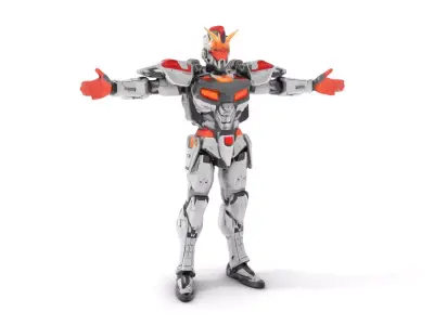 Futuristic Mech Warrior model pack Low-poly 3D model