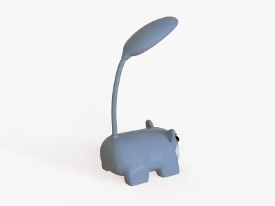 Wolf Desk Lamp Low-poly 3D model
