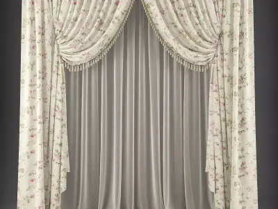 Curtain 3D model 352 Low-poly 3D model