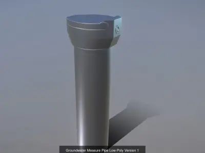Groundwater Measure Pipe Low-Poly and High-Poly Version 1 3D Model Pack